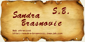 Sandra Brašnović vizit kartica